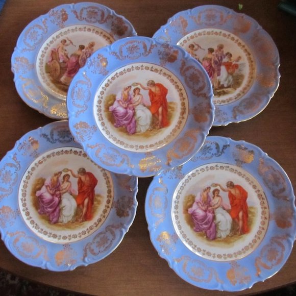 Beautiful Portrait Plates Ladies Plates Angelica Kaufmann Cico Germany Austria